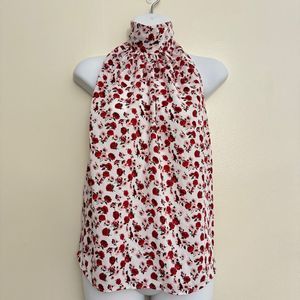 Ann Taylor Rose Halter Blouse